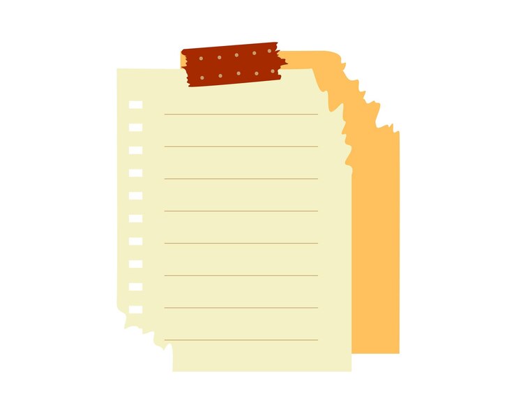 Vector papel de nota con cinta adhesiva diseño de ilustración vectorial diseño de ilustración vectorial