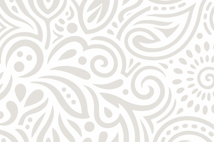 Papel de pared damasco barroco patrón floral sin costuras ornamento blanco y gris fondo sin costuras