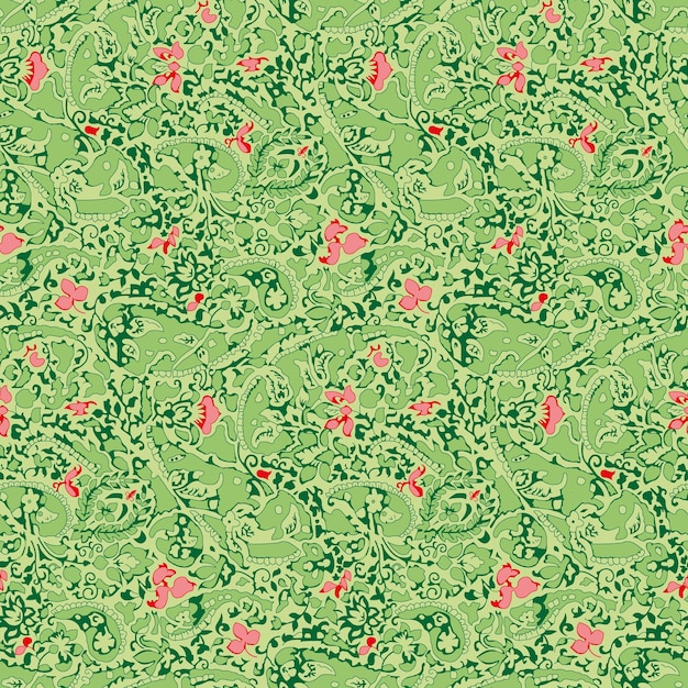 Papel de pared con estampado vectorial de tela de fondo textil sin costuras