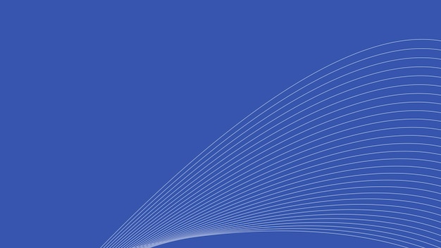 Papel de pared de fondo de gradiente azul con línea curva para telón de fondo o presentación