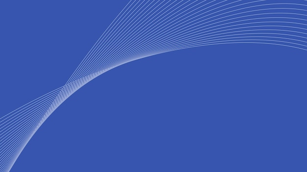 Papel de pared de fondo de gradiente azul con línea curva para telón de fondo o presentación