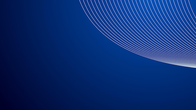 Papel de pared de fondo de gradiente azul con línea curva para telón de fondo o presentación