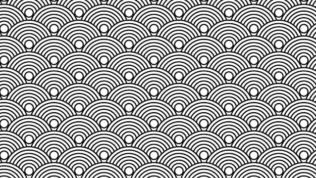 Papel de pared de fondo de patrón de onda japonés diseño de textura imagen vectorial