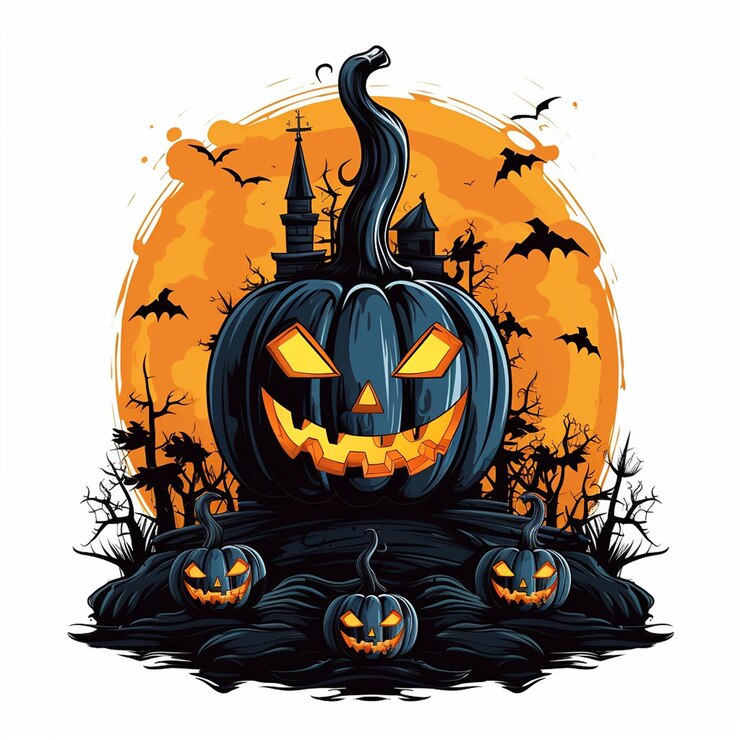 El papel de pared de Halloween para iPhone, el fondo rojo de Halloween, el fondo espeluznante del cementerio.
