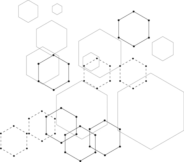 Papel de pared hexagonal geométrico Abstracto Fondo artístico