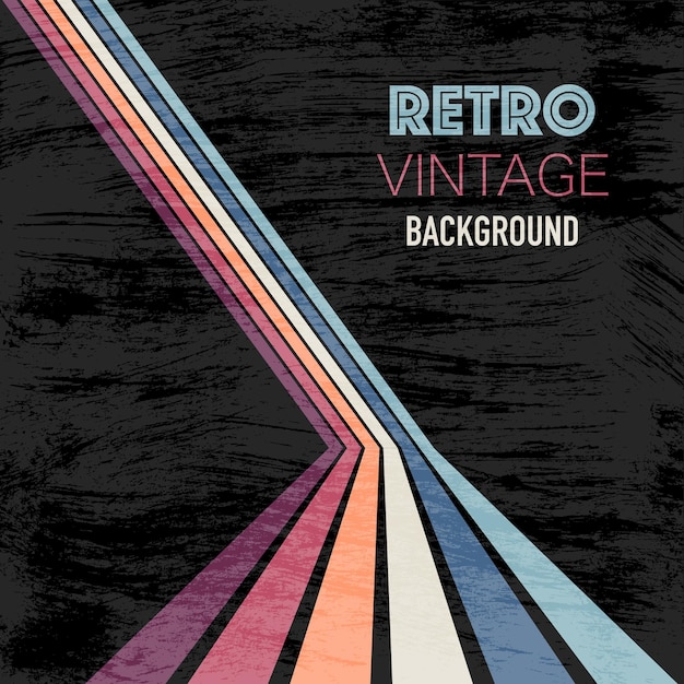 Papel de pared con líneas de fondo retro