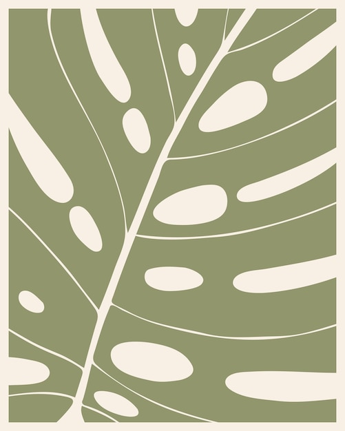 Papel de pared de naturaleza botánica estilo botánico diseño de decoración de pared esqueleto de hoja de monstera En color pastel suave