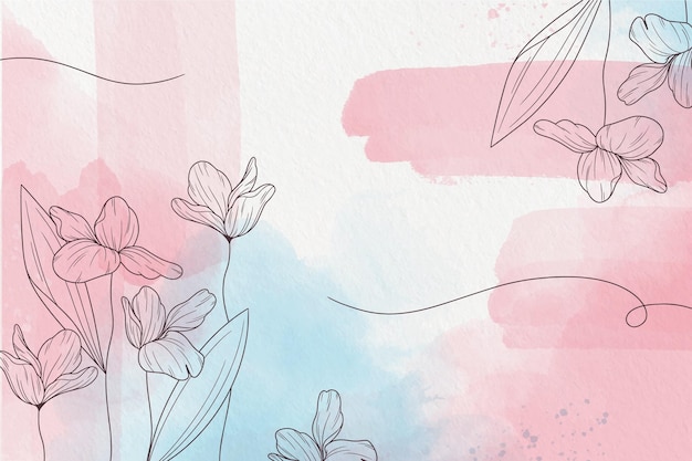 Papel de pared pastel suave con flores