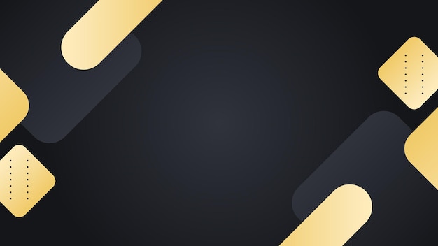 Papel de pared de patrón geométrico de moda en negro y dorado con fondo en negro y oro
