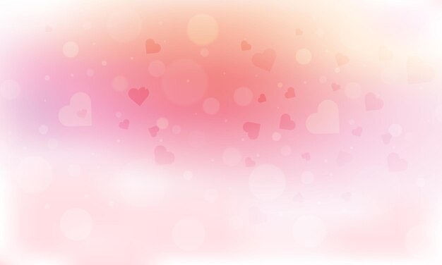 Papel de pared vectorial para el día de San Valentín con elementos borrosos