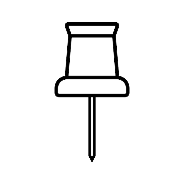 Papel pin signo símbolo vector glifo color icono