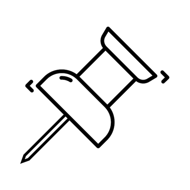 Papel pin signo símbolo vector glifo color icono