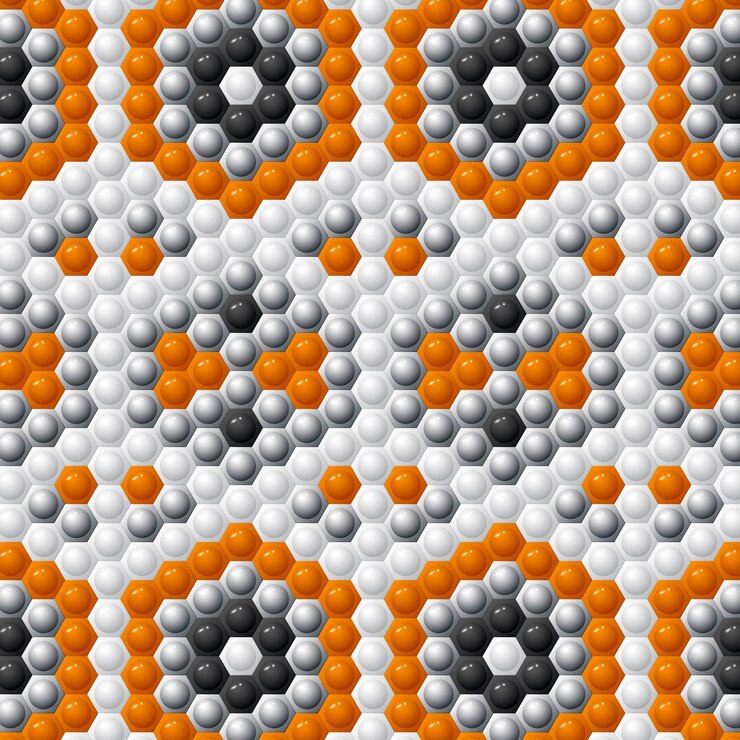 Vector papel pintado de color hexagonal