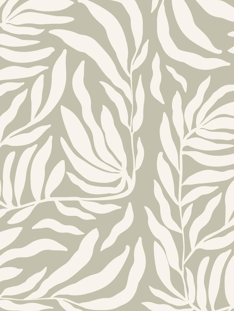 Papel pintado decorativo con ramas en tono gris