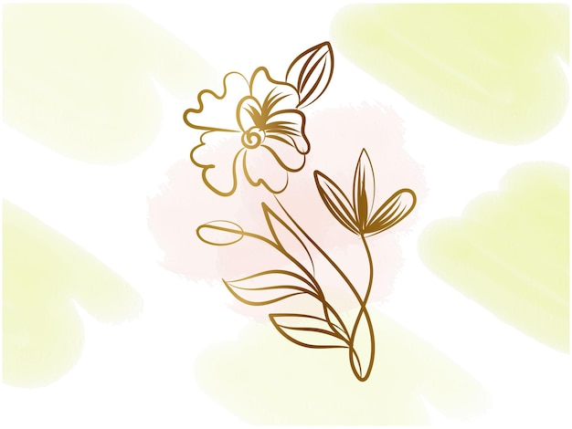 Papel pintado floral dibujado a mano