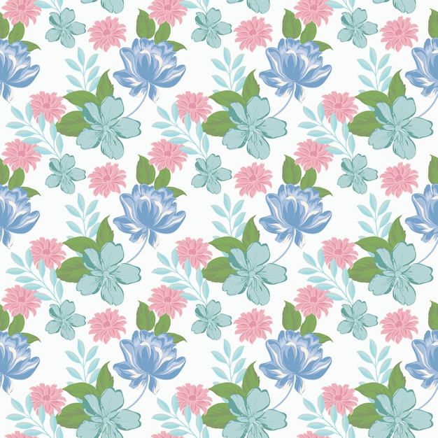 Papel pintado de flores con textura artística y estampado floral tradicional