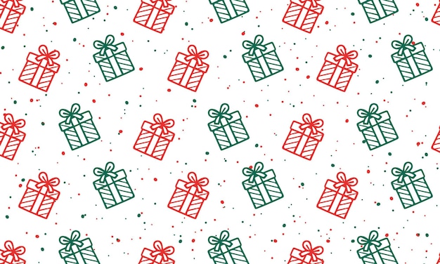 Papel pintado de fondo de regalo de Navidad vectorial