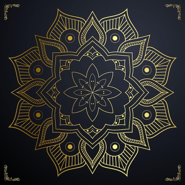 Papel pintado con fondo vectorial de lujo dorado