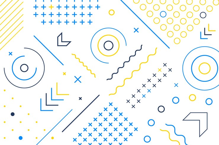 Vector papel pintado de formas geométricas de diseño plano