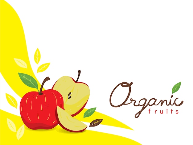 Papel pintado de frutas orgánicas de manzana