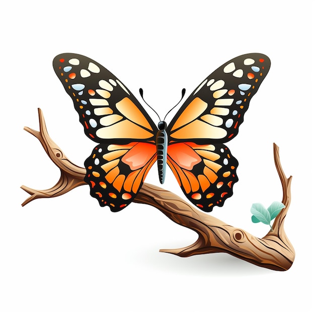 Vector papel pintado de mariposa roja y negra tigre cola de golondrina mariposa variedades de mariposa