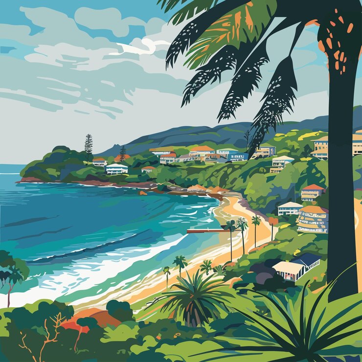 Vector papel pintado para el paisaje