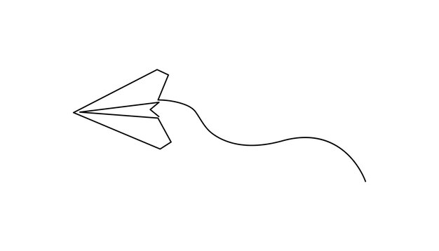 papel plano continuo de un dibujo de línea