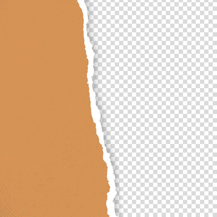 Papel rasgado y rasgado sobre un fondo transparente