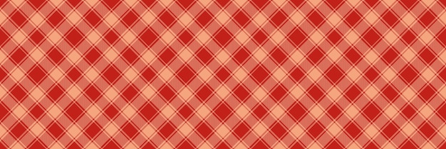 Papel de regalo tela de tartan sin costuras patrón de textura de chequeo ancho textil de dormitorio fondo a cuadros vectorial en colores rojo y naranja