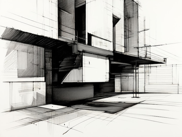 Vector papel tapiz arquitectónico abstracto fondo digital papel tapiz arquitetónico abstracto digital