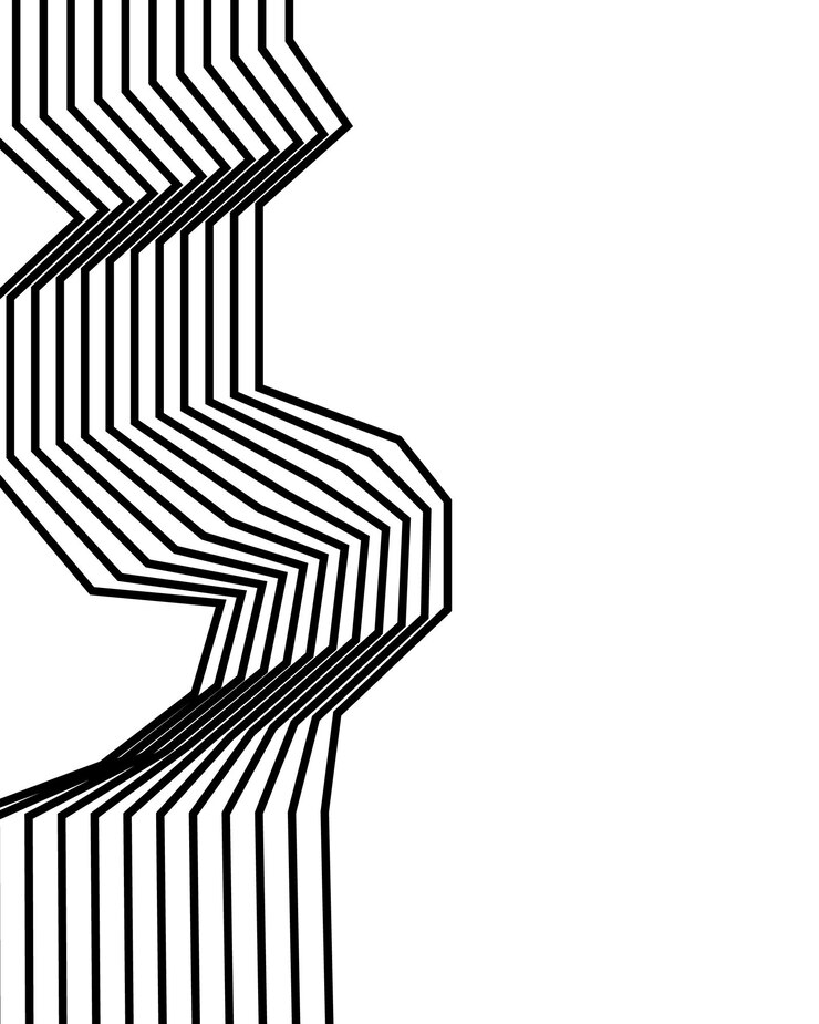Vector papel tapiz en blanco con rayas monocromáticas abstractas