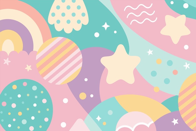 un papel tapiz colorido con huevos de Pascua coloridos y una estrella en él