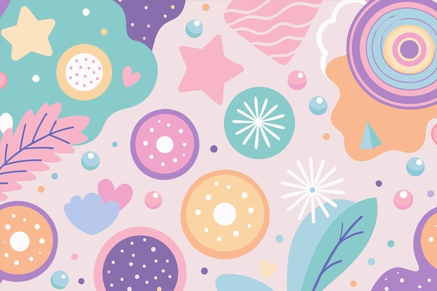 un papel tapiz colorido con puntos de diferentes colores y una estrella