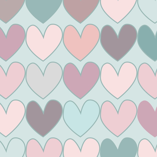un papel tapiz con corazones coloridos y un fondo azul