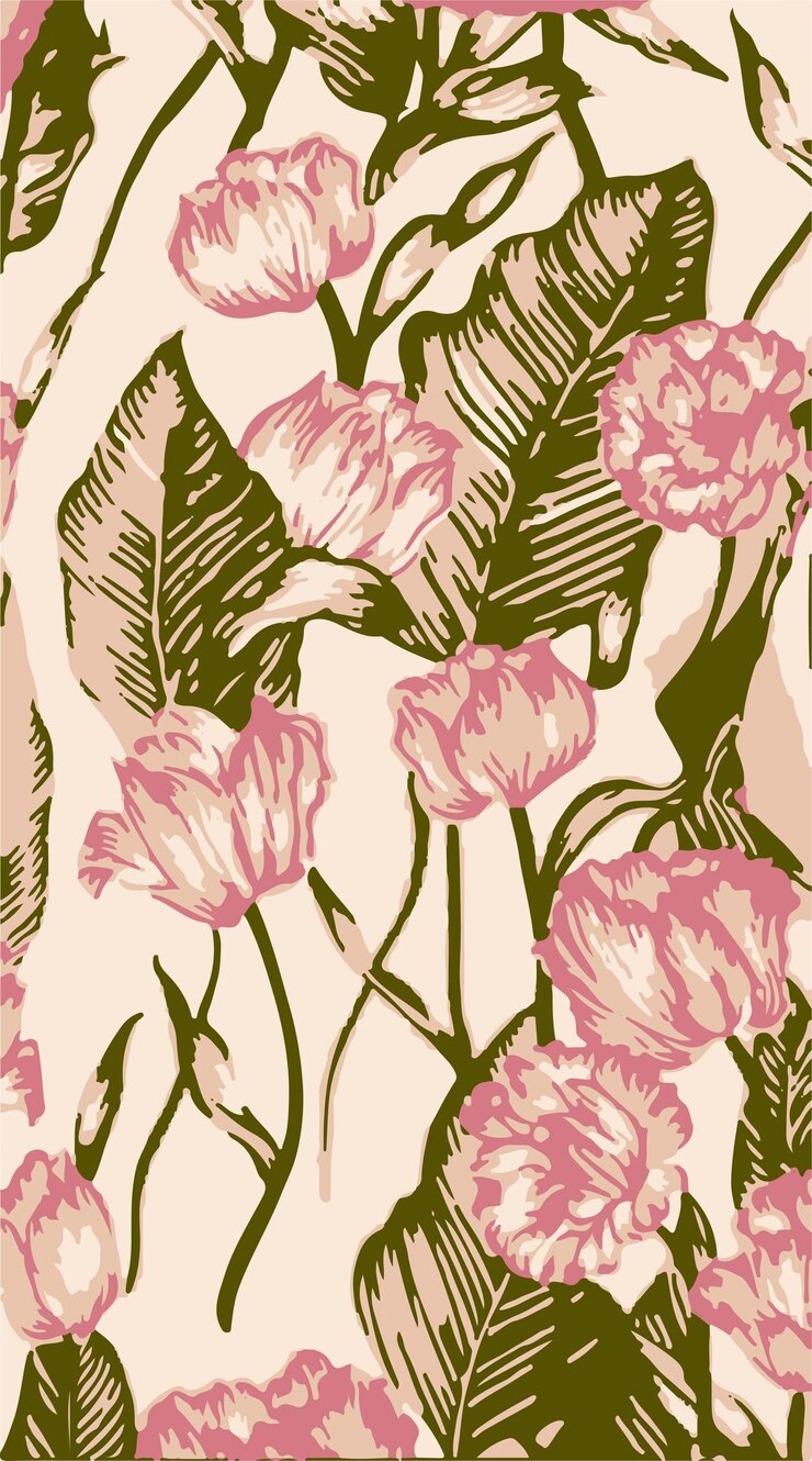 un papel tapiz con un diseño de flores por persona
