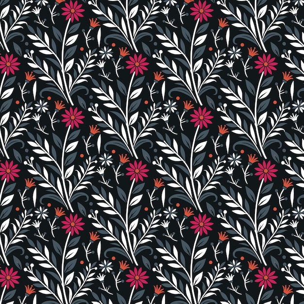 papel tapiz floral sin costuras con obras de arte botánicas decorativas para impresiones y diseños de moda