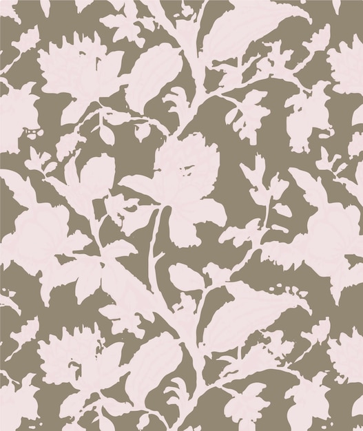 un papel tapiz floral con una mariposa en él