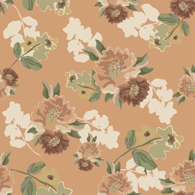 un papel tapiz floral con un patrón floral