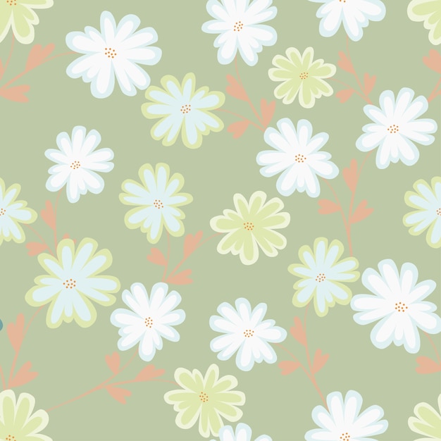 un papel tapiz con flores blancas y rosas y hojas verdes