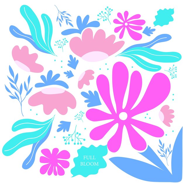Papel tapiz de flores de colores con patrón de flor completo