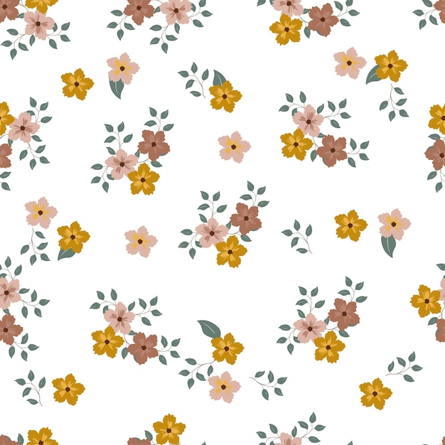 un papel tapiz con flores y hojas y flores