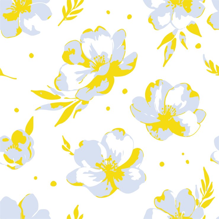 un papel tapiz con flores y hojas que dicen primavera