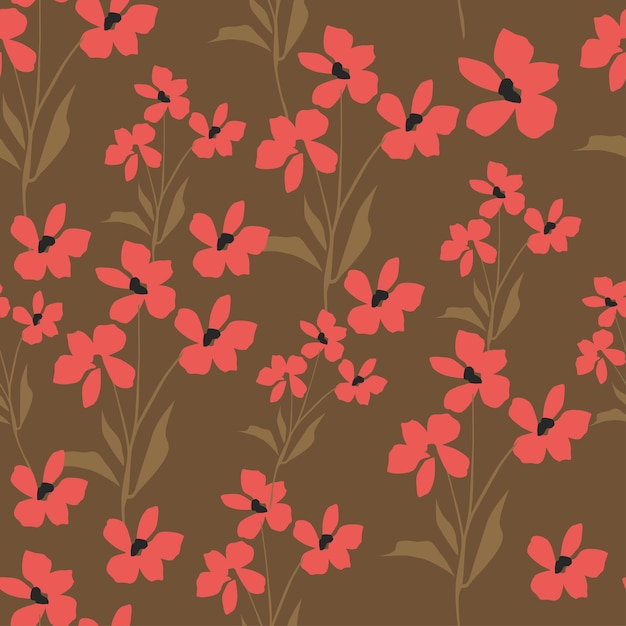 un papel tapiz con flores y hojas rosas