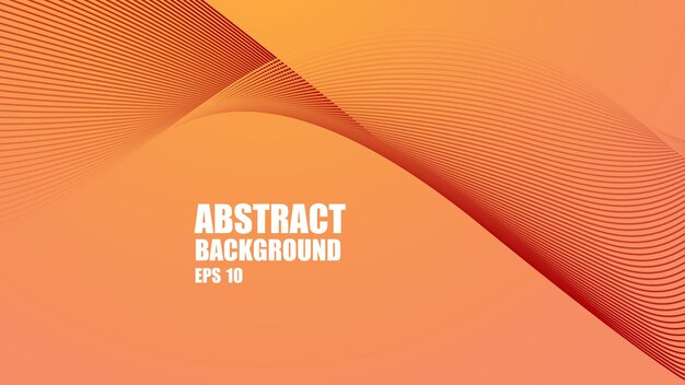 papel tapiz de fondo naranja abstracto con línea curva para el fondo o la presentación
