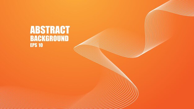 papel tapiz de fondo naranja abstracto con línea curva para el fondo o la presentación