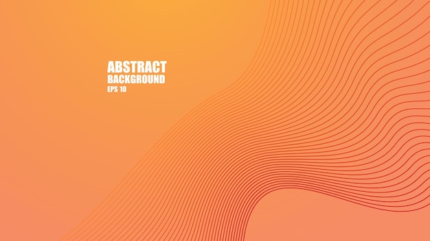 papel tapiz de fondo naranja abstracto con línea curva para el fondo o la presentación