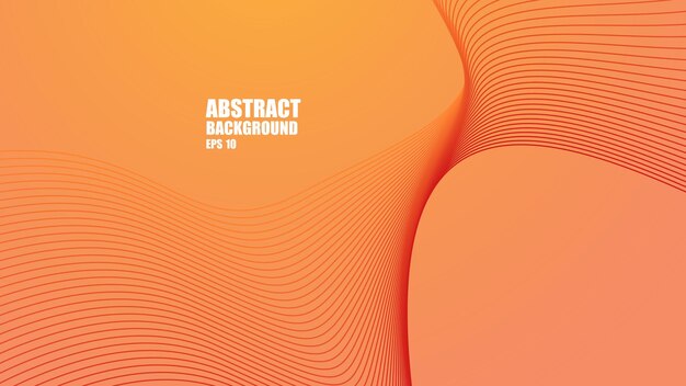 papel tapiz de fondo naranja abstracto con línea curva para el fondo o la presentación