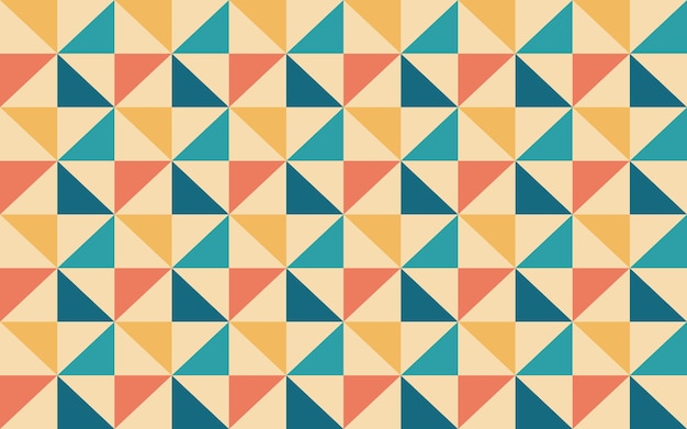 Papel tapiz de fondo de patrones sin fisuras retro triángulo geométrico colorido
