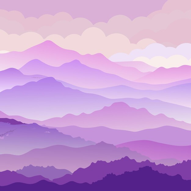 Un papel tapiz de gradiente de montañas abstractas mínimas acuarela