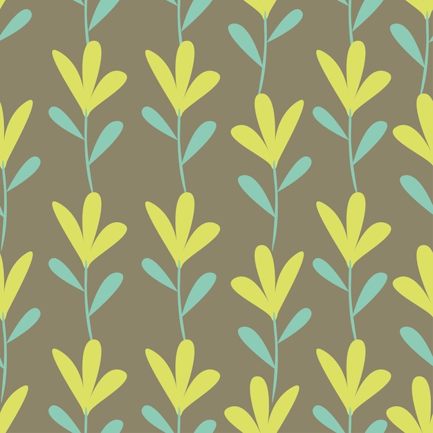 un papel tapiz con hojas amarillas y verdes y una planta verde